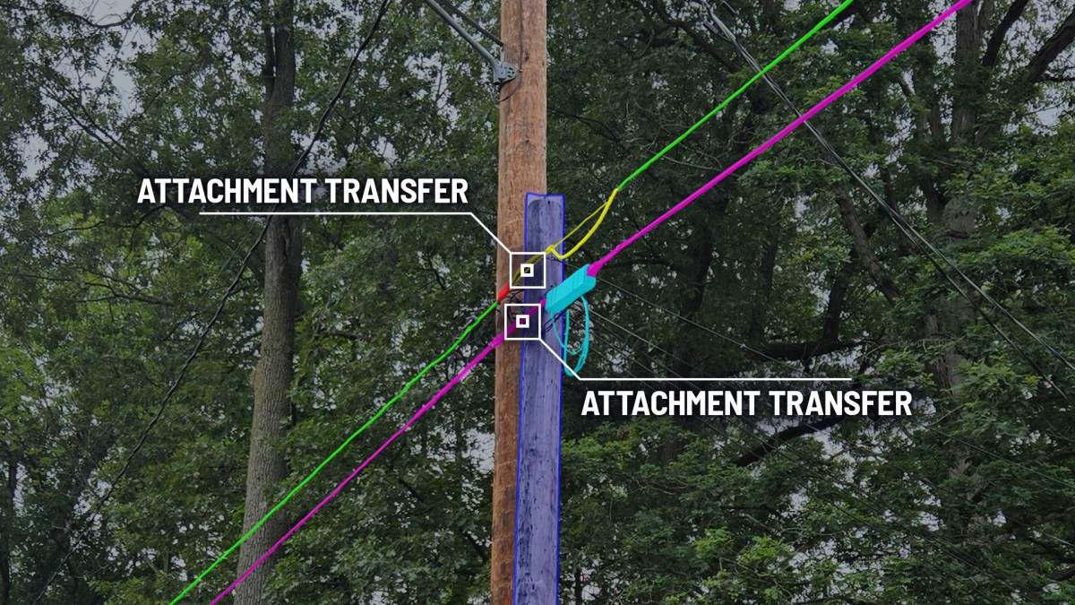 Identifying attachment transfers between poles