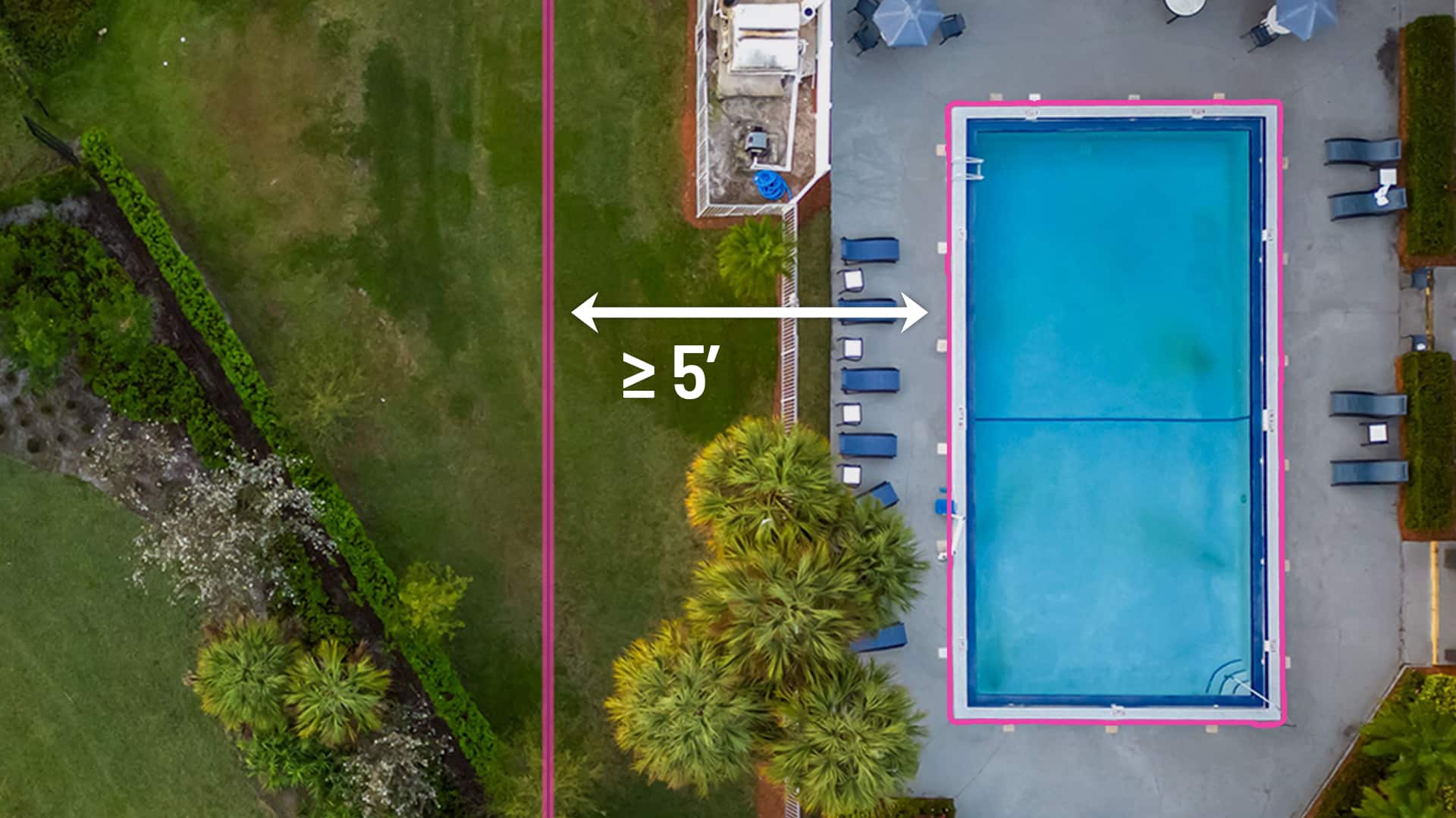 NESC Utility work example, distance from pools