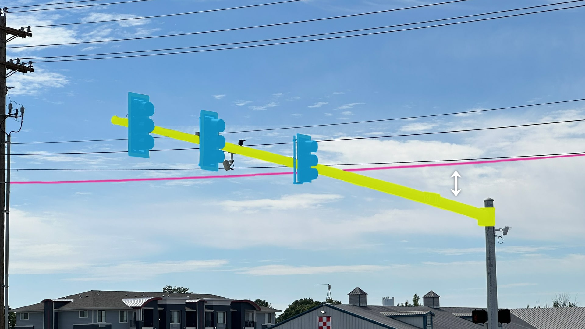 NESC Joint-use example, traffic light clearances