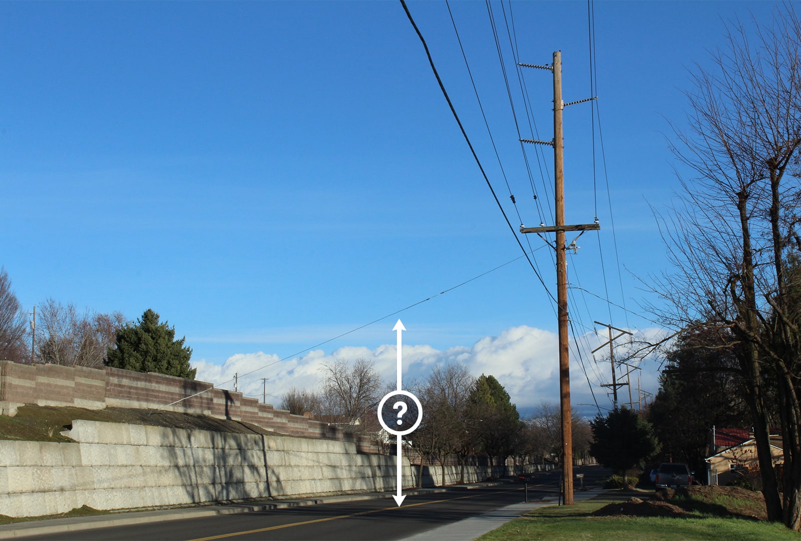 Down guy clearance over road