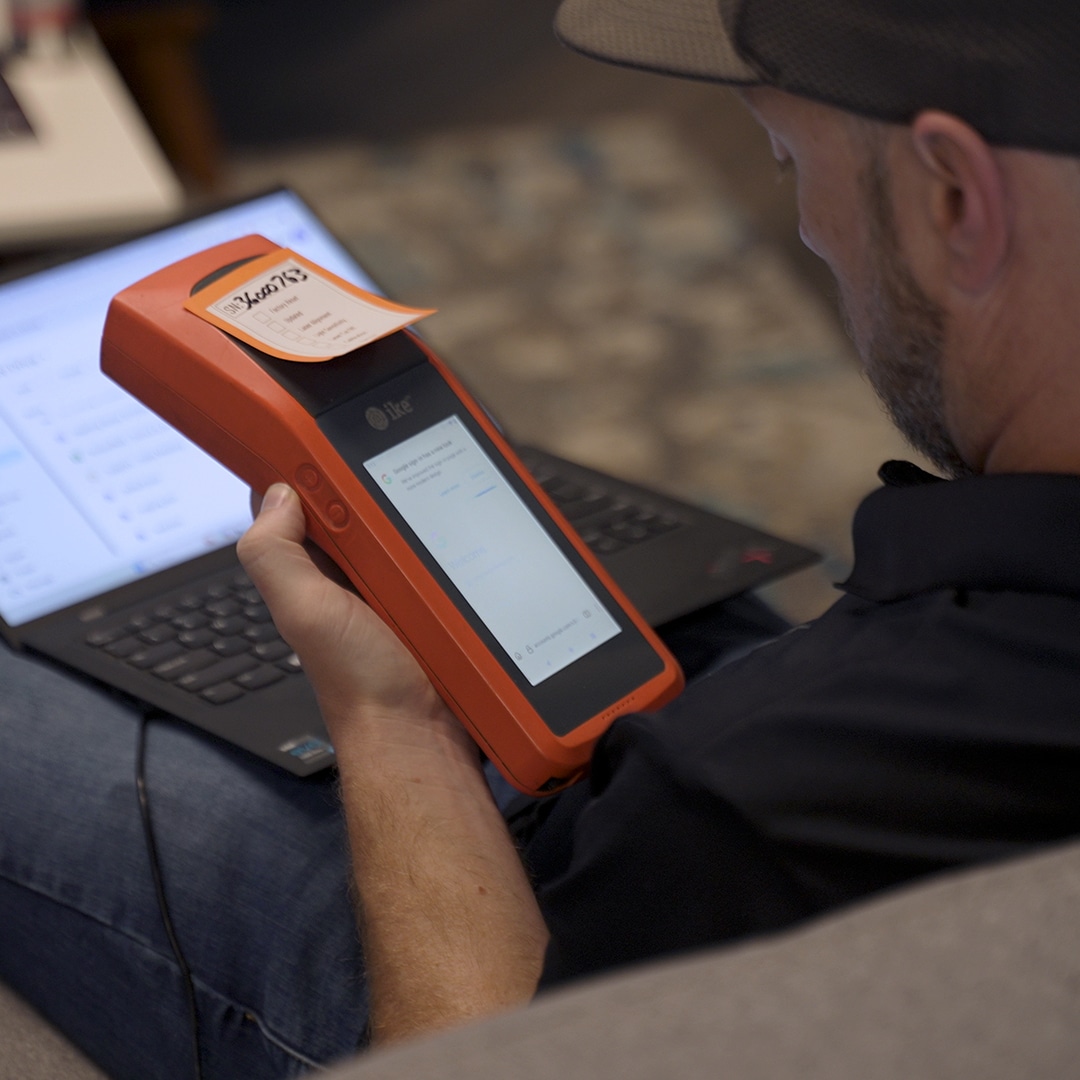 IKE's customer support team testing an IKE Device update