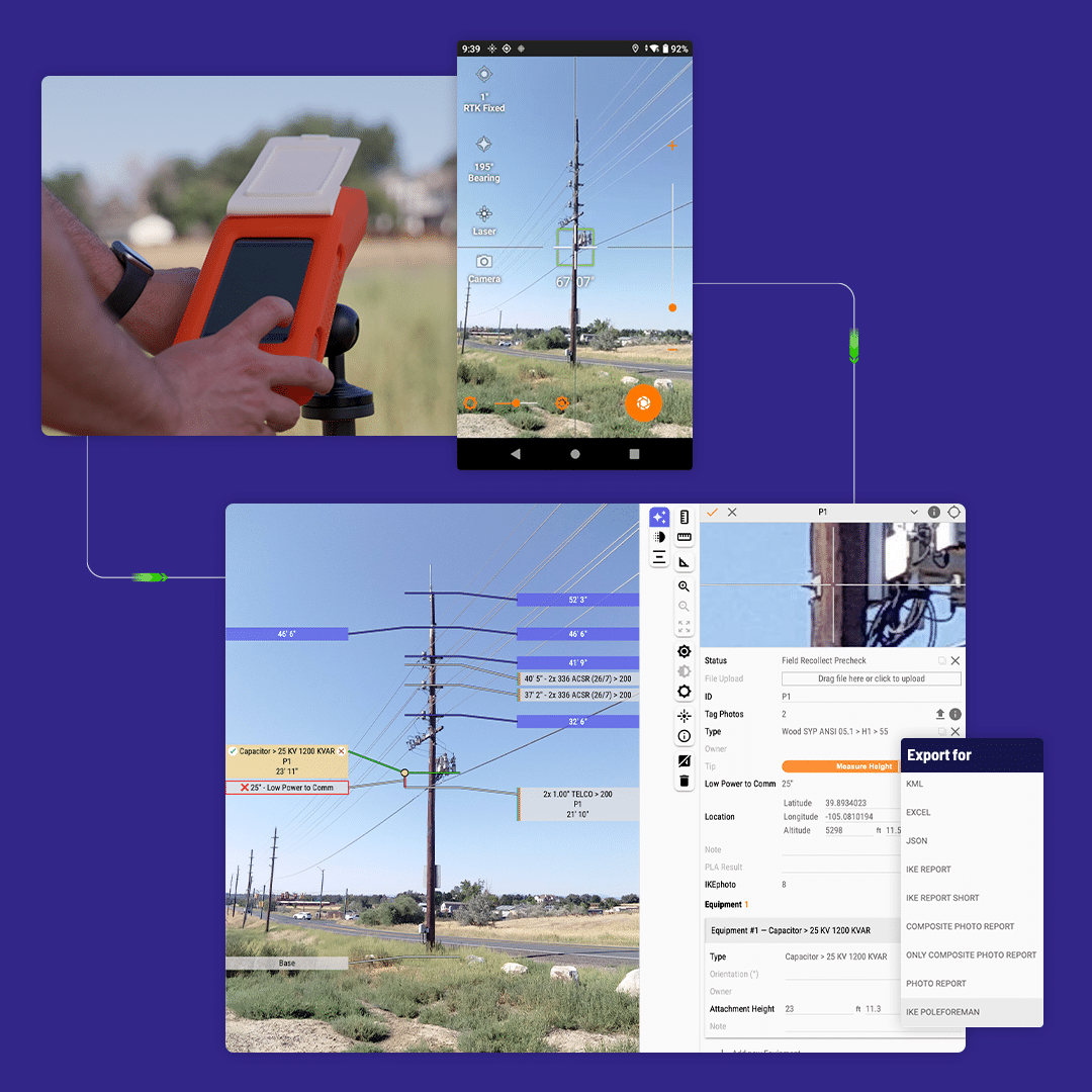 IKE's field to back office process of pole data collection and annotation